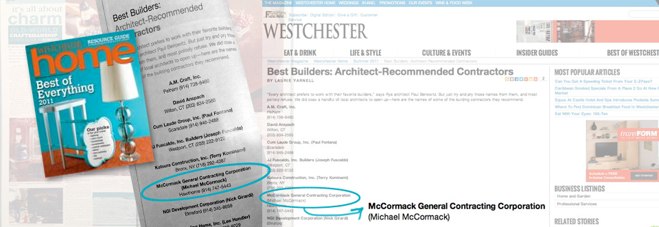 Westchester Magazine Awards Mccormack